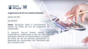 Julgamentos do STF em matéria tributária